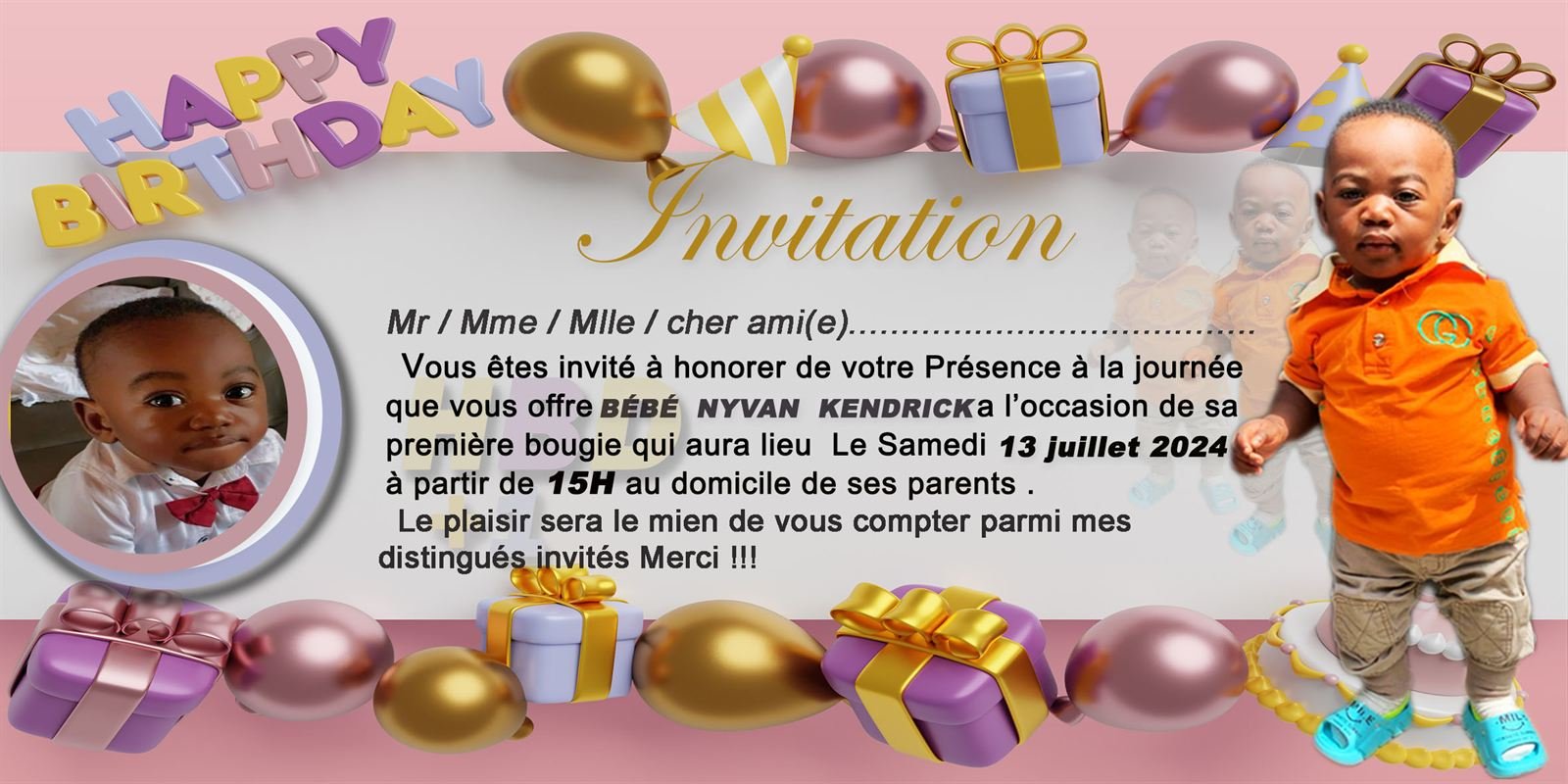Billet d'invitation conçue par TBF DIGITAL