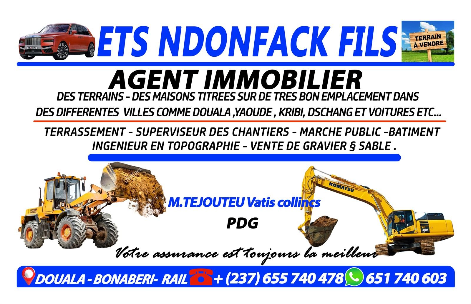 Carte de visite conçue par TBF DIGITAL